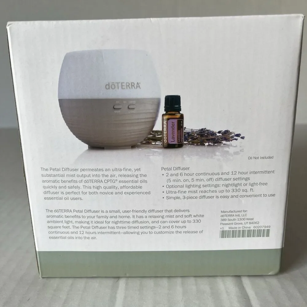 doTerra Petal Aroma Diffuser for Essential Oils  Aromatherapy Device - Open Box